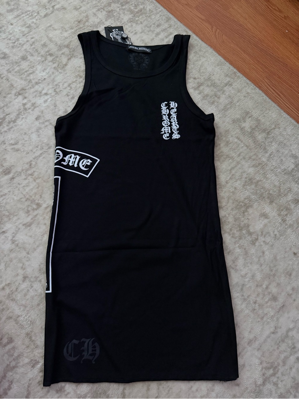 Chrome Hearts Black Logo Tank